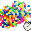 Clip de plástico para bicicleta, cuentas redondas, radios de rueda de estrella